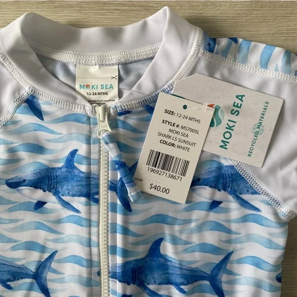 NWT- Shark swim sunsuit - Picture 2 of 3